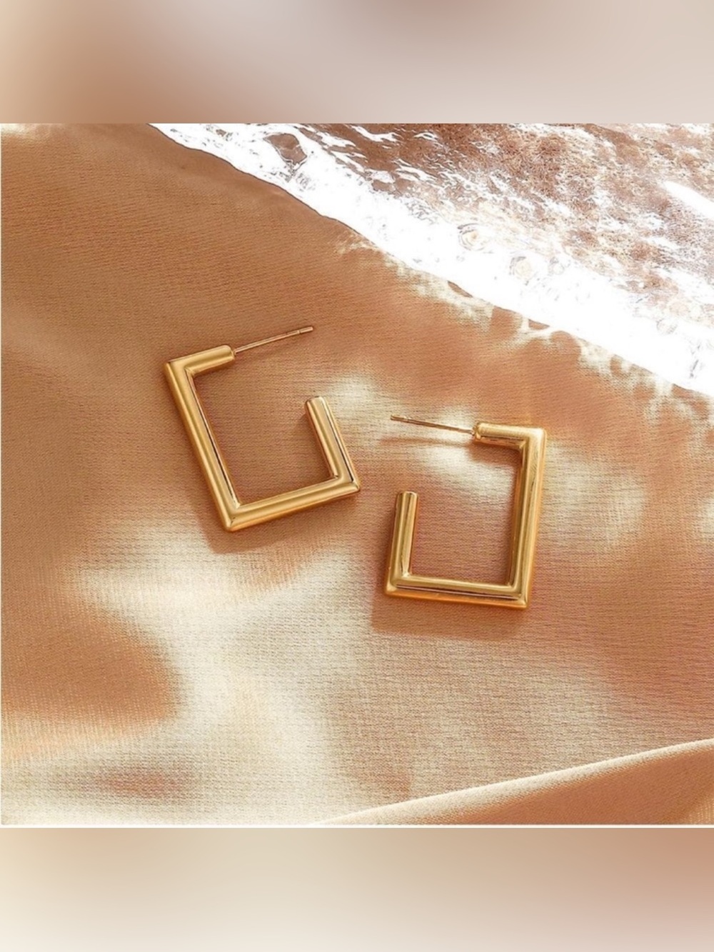 18k Gold Plated Geometric Earrings